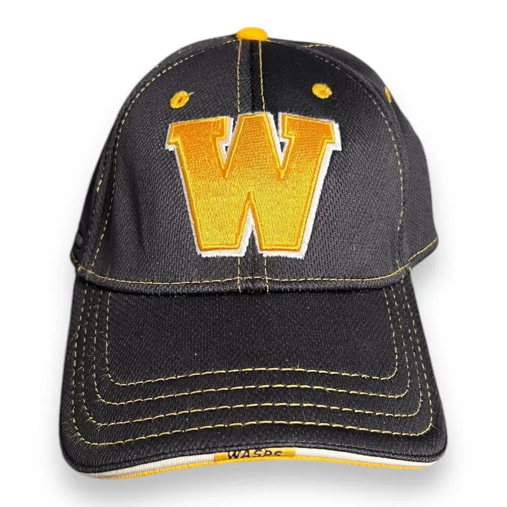Wasatch Wasps Highschool Universal Athletics Black Embroidered Flex Fit Hat